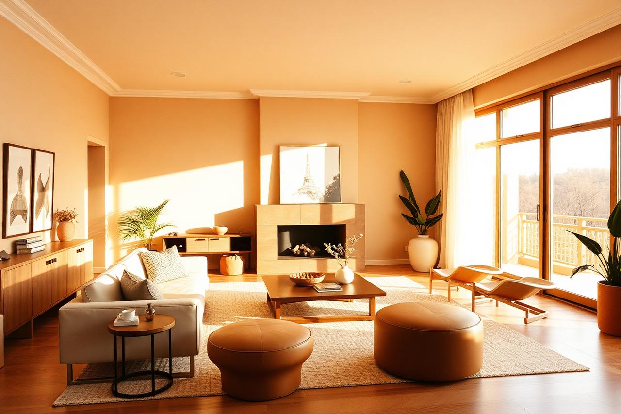 Staged living room prepared for a Greater Toronto Area listing